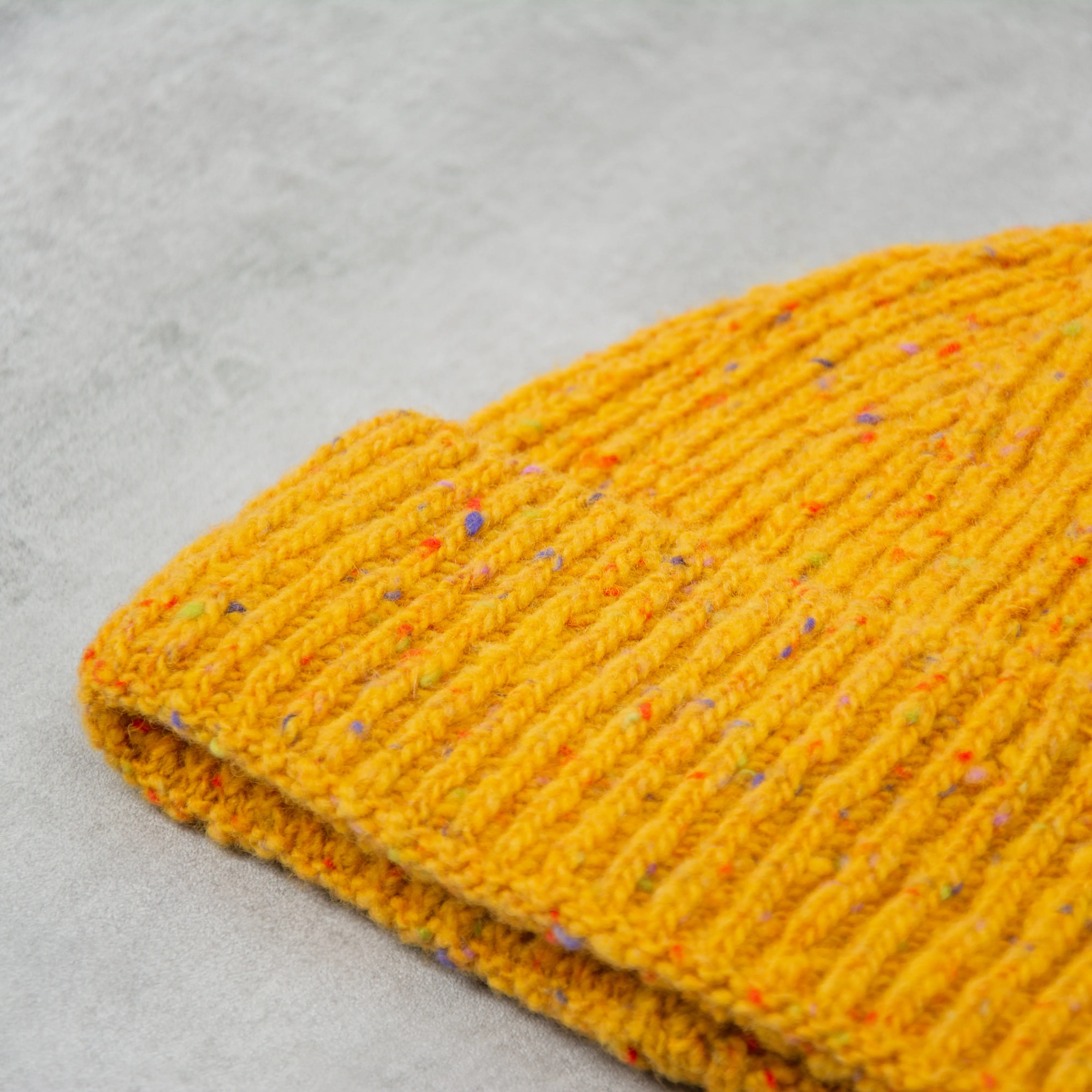 Donegal Wool Beanie - Yellow