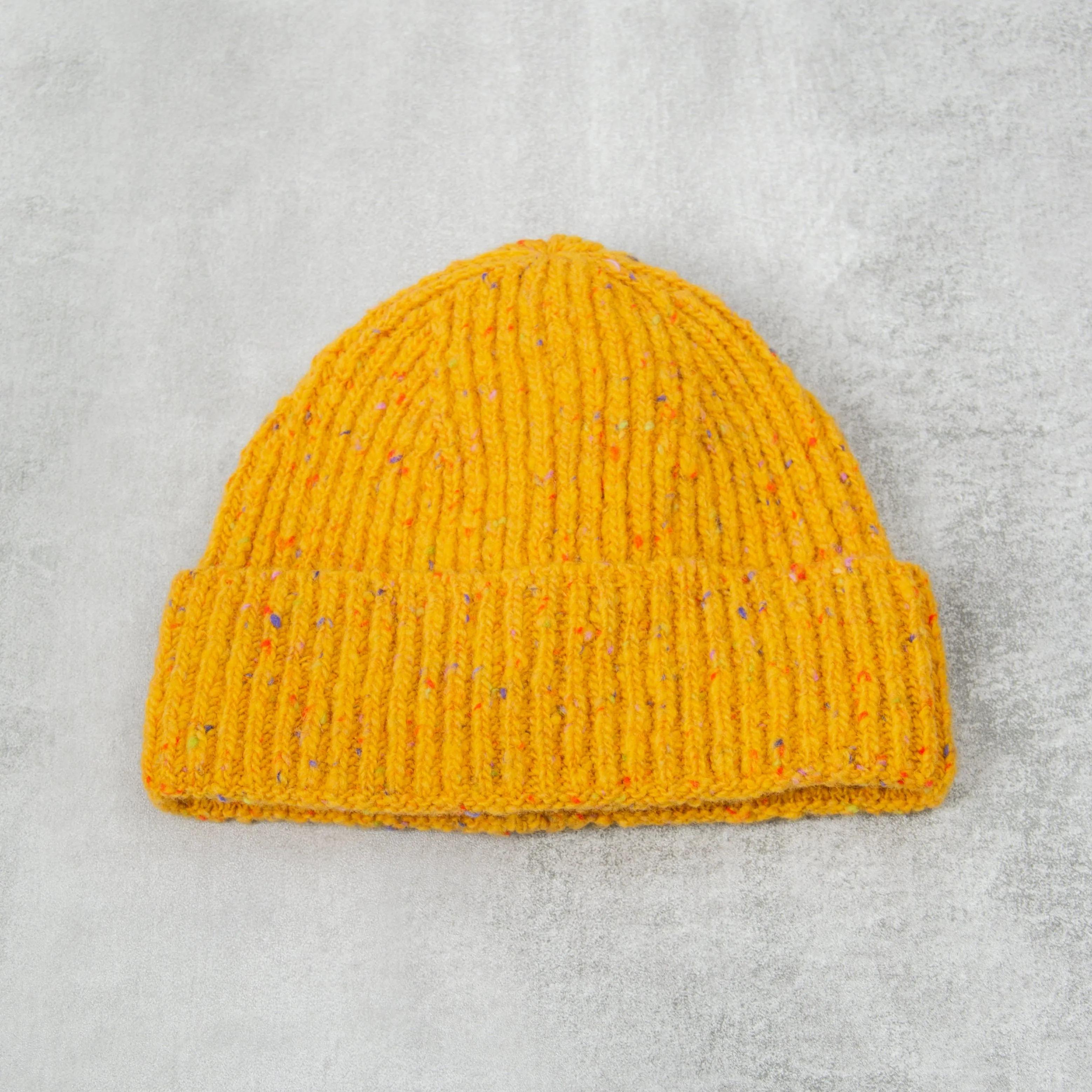 Donegal Wool Beanie - Yellow