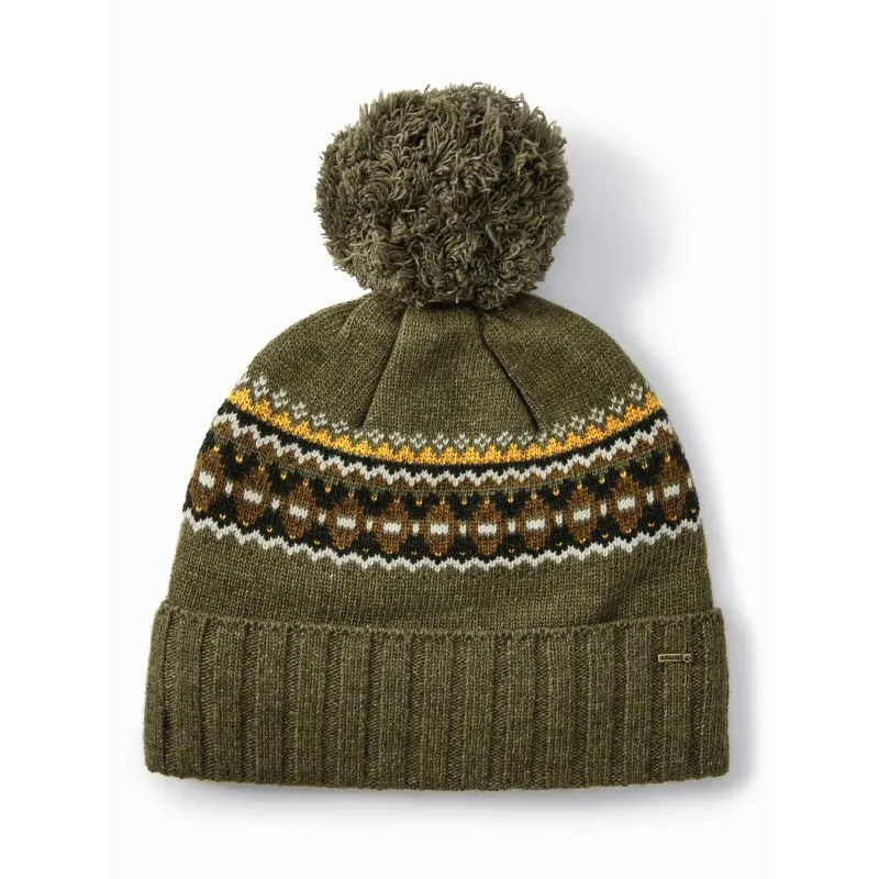 Dubarry Kilcormac Fair Isle Ladies Bobble Hat - Dusky Green