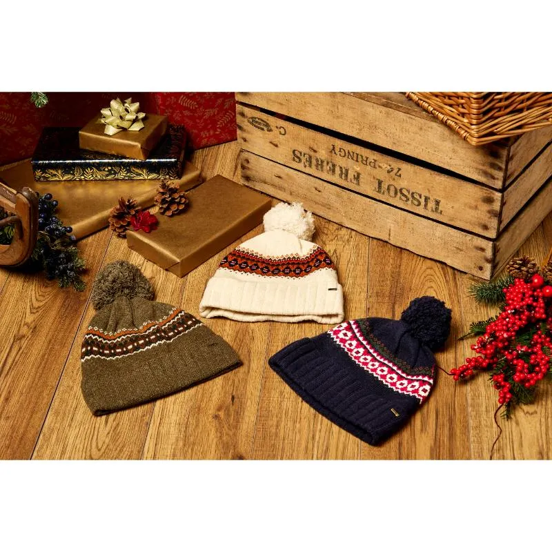 Dubarry Kilcormac Fair Isle Ladies Bobble Hat - Dusky Green