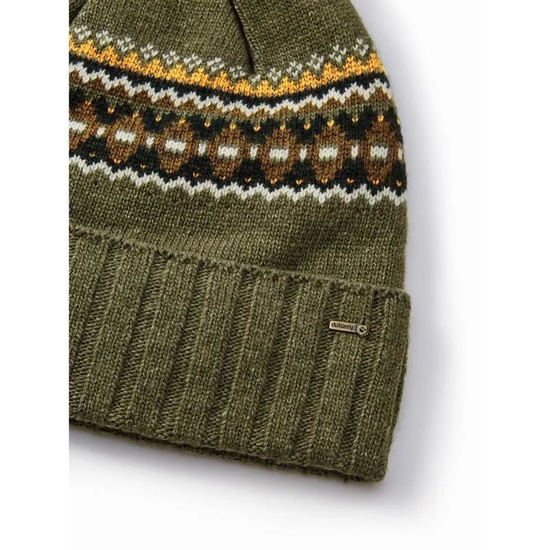 Dubarry Kilcormac Fair Isle Ladies Bobble Hat - Dusky Green