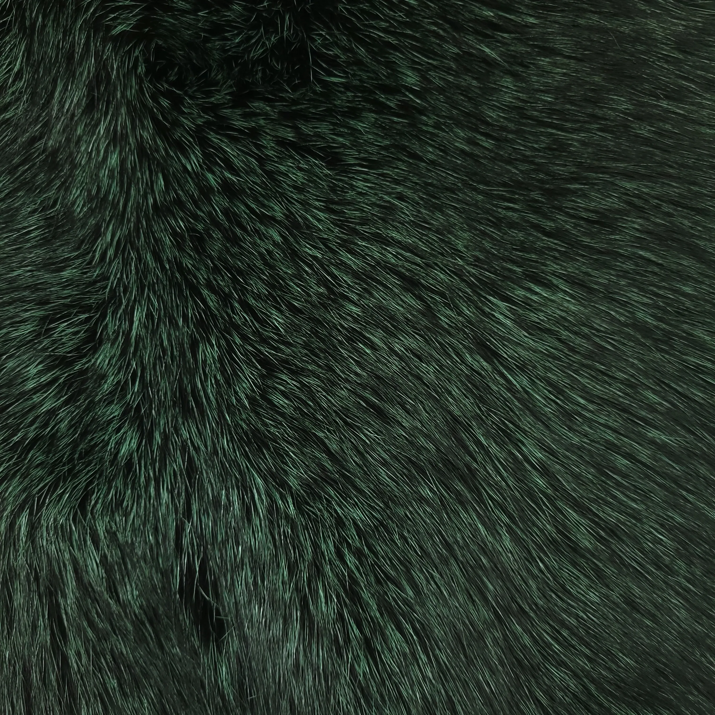 Dyed Indigo (Blue Frost) Fox Fur - Algonquin Green