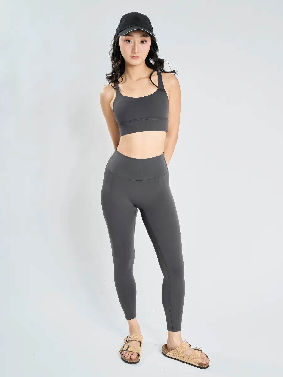 Easy Stretch 7/8 *Seamless Leggings in Coal Gray