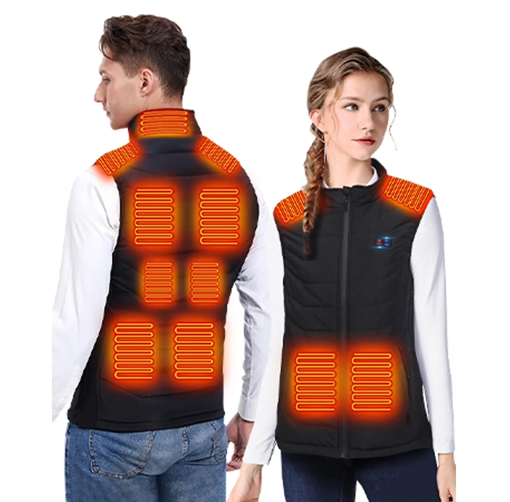 Electric Winter 11 Heating Zones  Rechargeable USB Heated Vest for Men Women