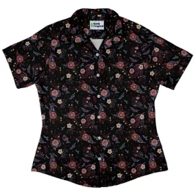 Episodic Camellia Bloom Curvy Button Up Shirt