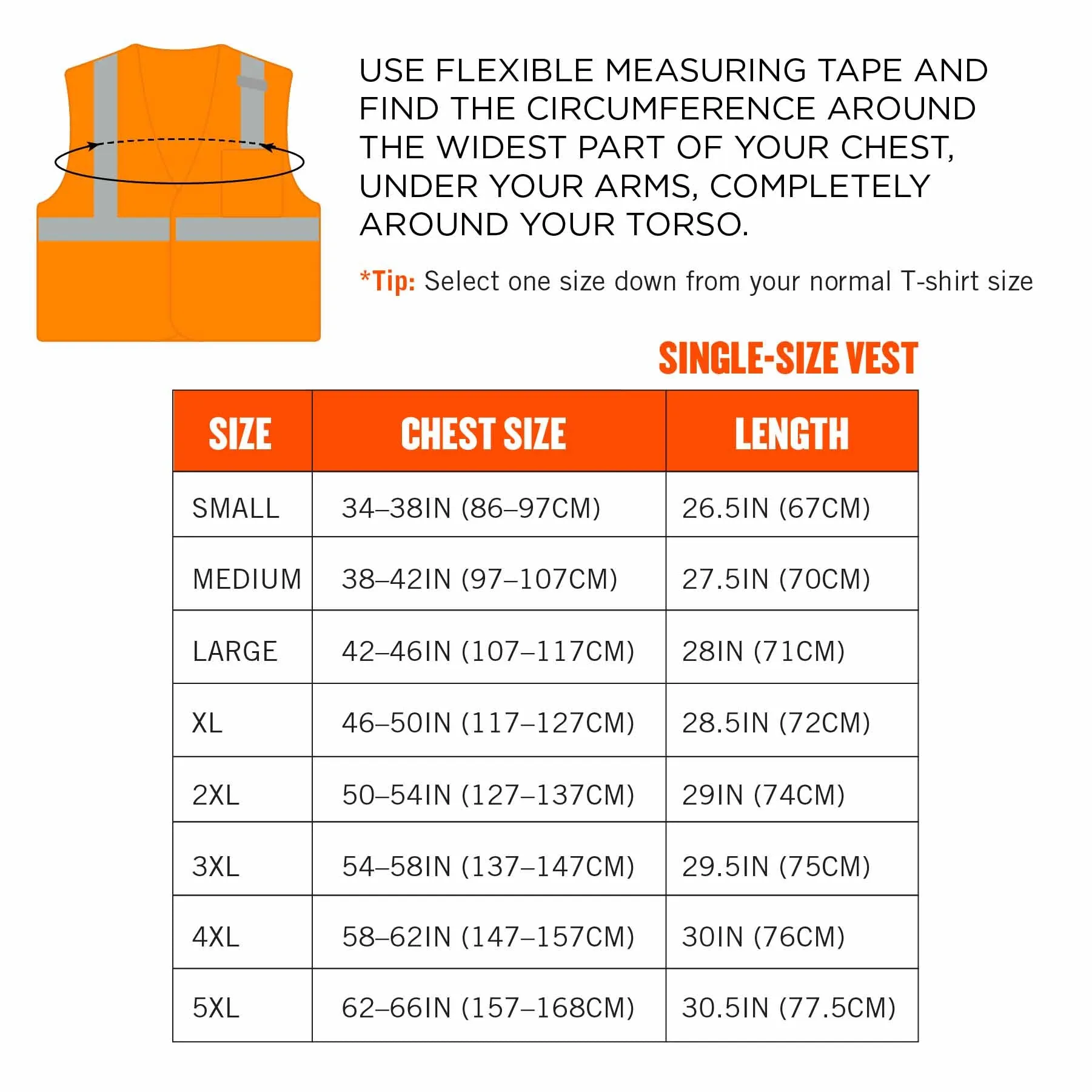 Ergodyne 24532 8210HL-S S Orange Class 2 Economy Mesh Vest - Single Size