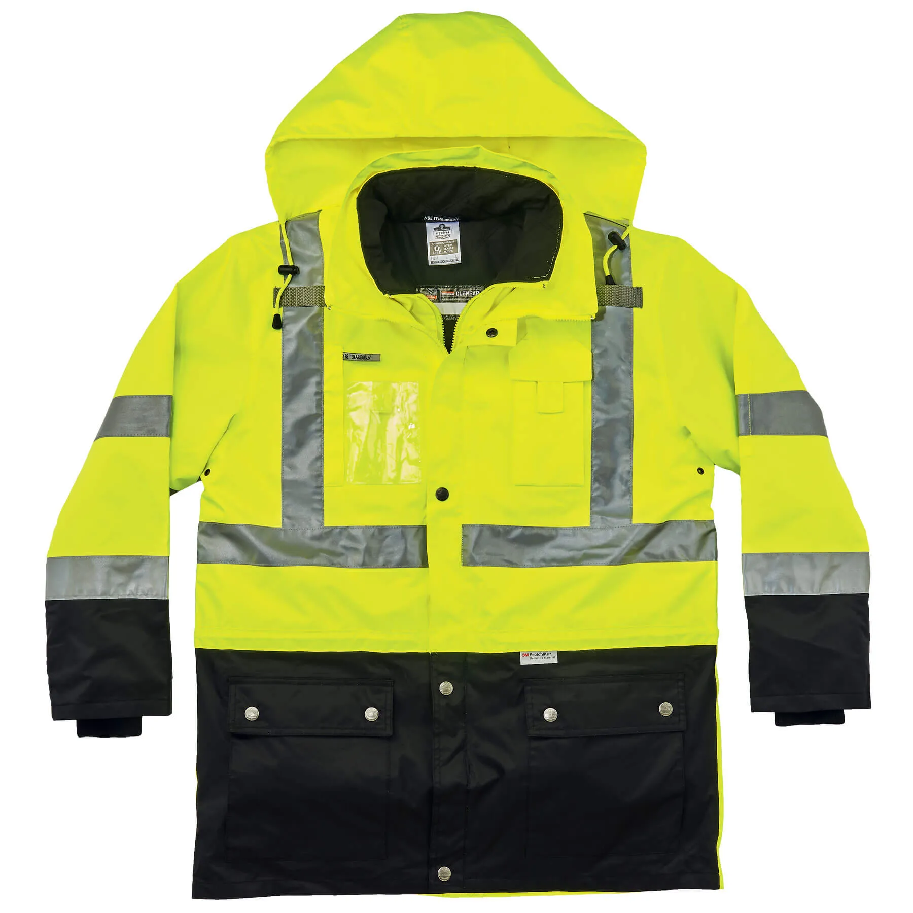 Ergodyne 25532 GloWear 8388 Type R Class 3/2 Thermal Jacket Kit, Small, HV Lime