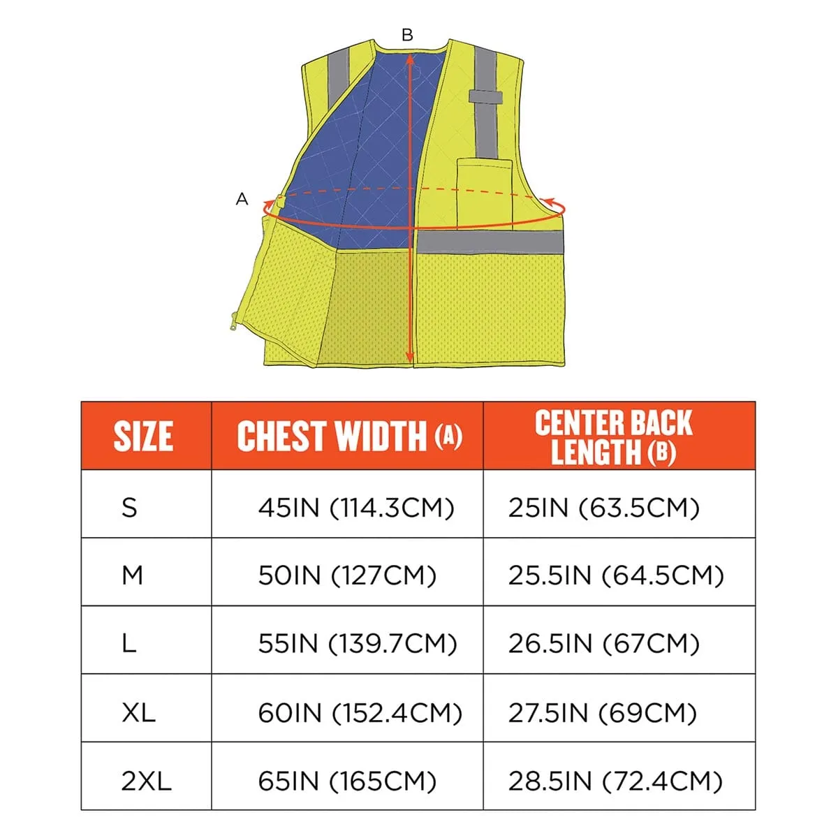 Ergodyne Chill-Its 6668 ANSI Class 2 Hi-Vis Safety Cooling Vest