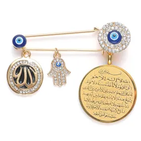 Evil Eye Hamsa Hand Hijab Pin