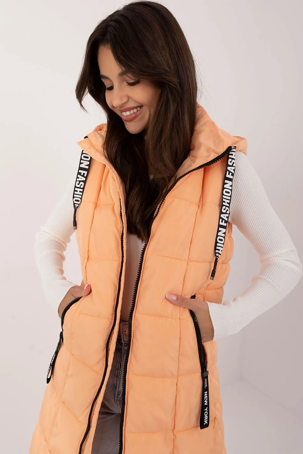 Factory Price Fashion NY Long Quilted Vest