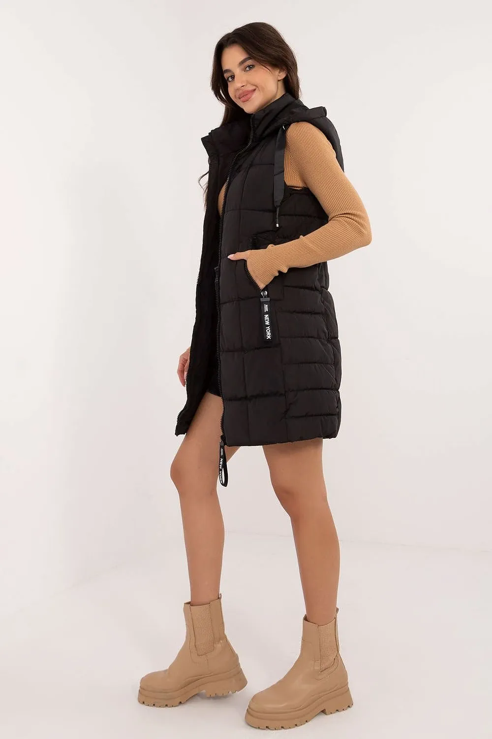 Factory Price Fashion NY Long Quilted Vest