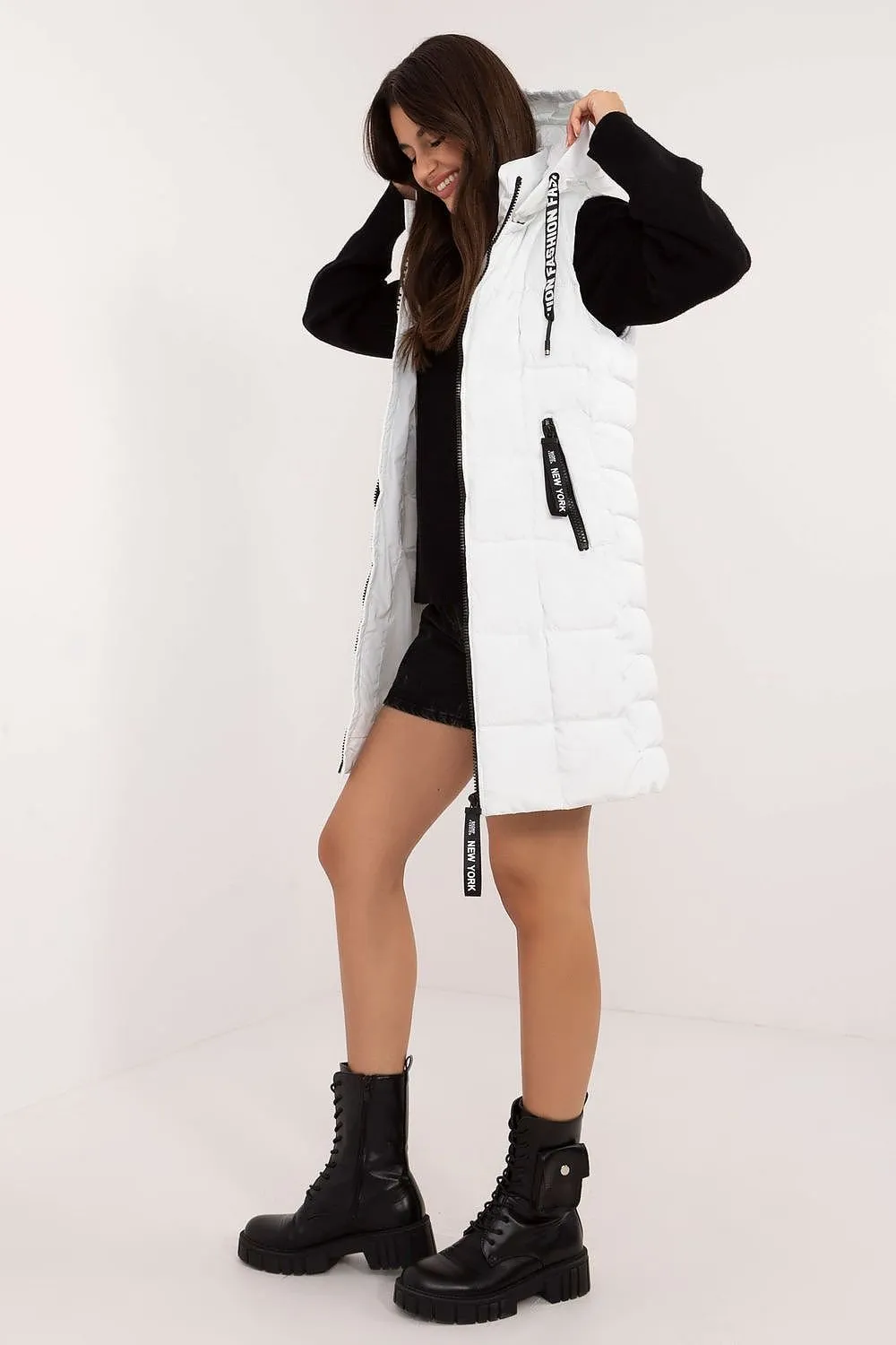 Factory Price Fashion NY Long Quilted Vest