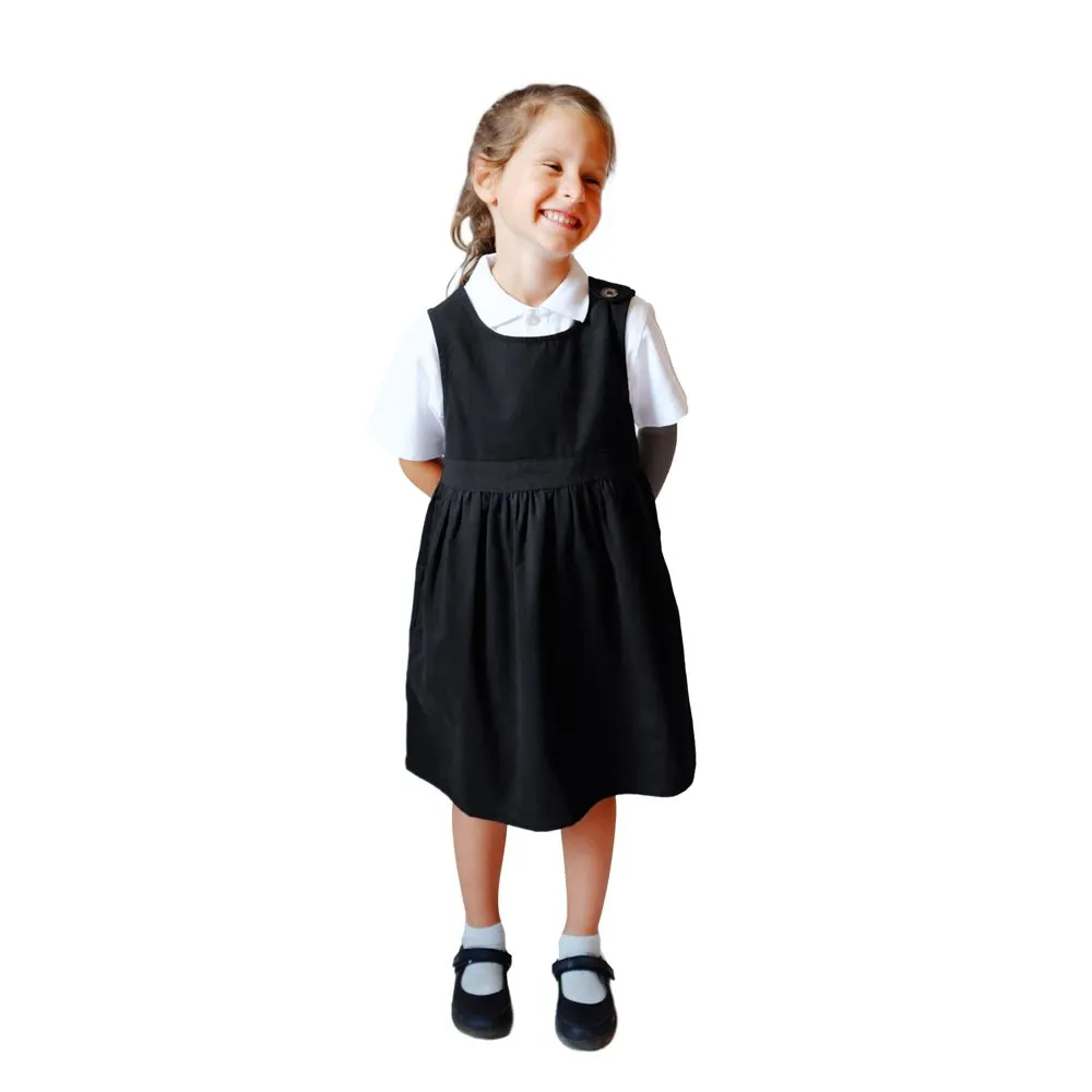 Girls School Pinafore - 100% Organic Cotton