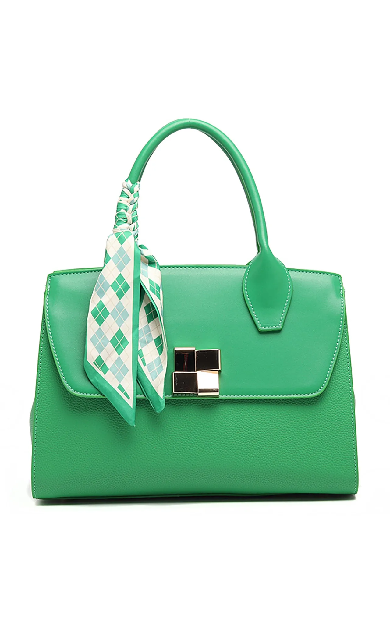 Green Double Handle Tote Bag - Bessie London