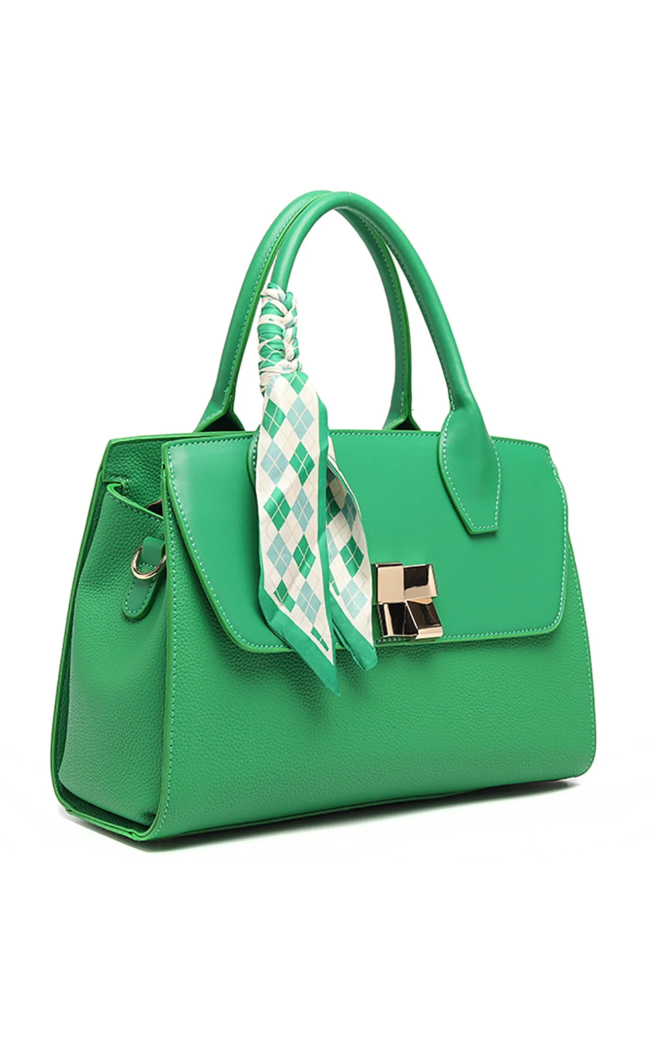 Green Double Handle Tote Bag - Bessie London