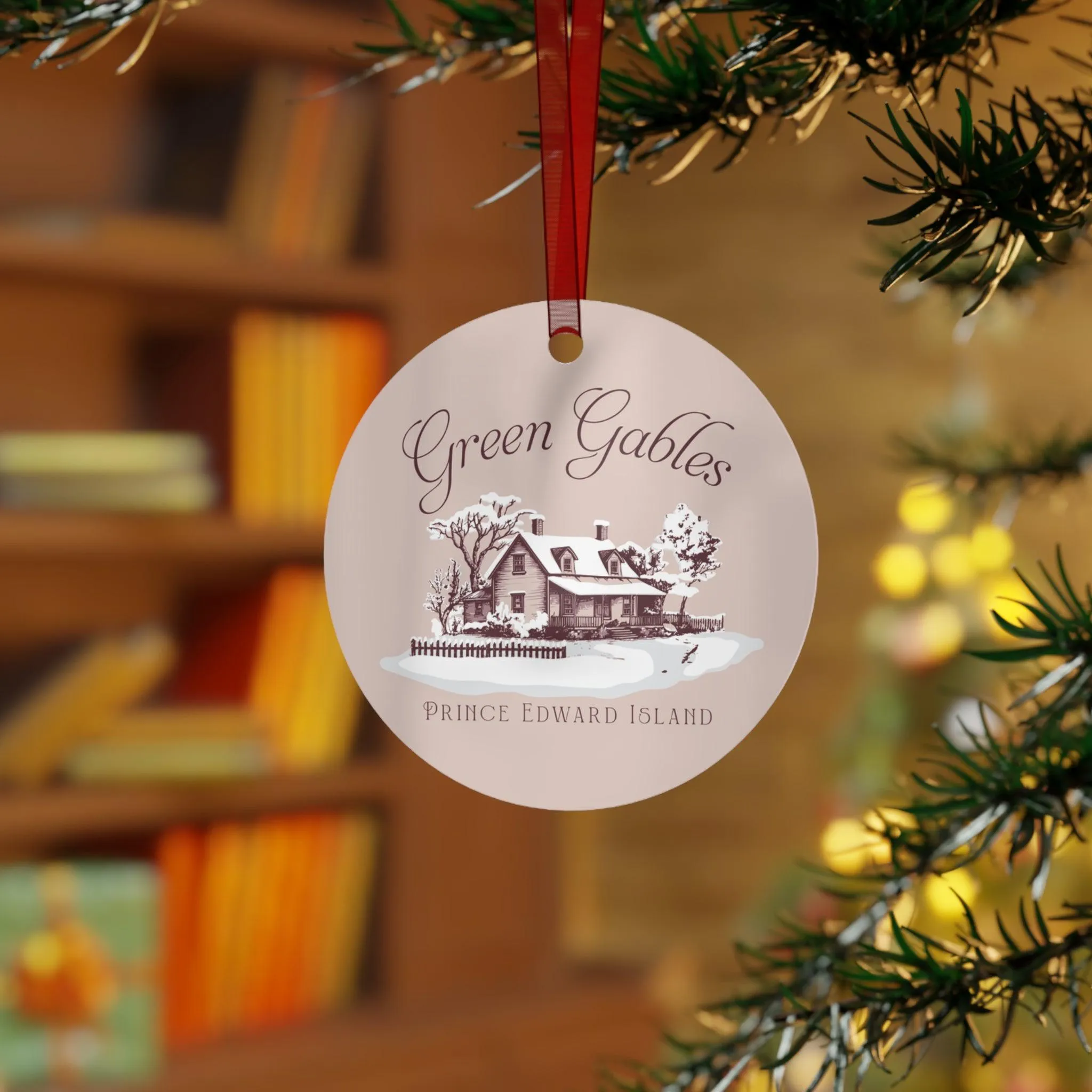 Green Gables Home for the Holidays Metal Ornament