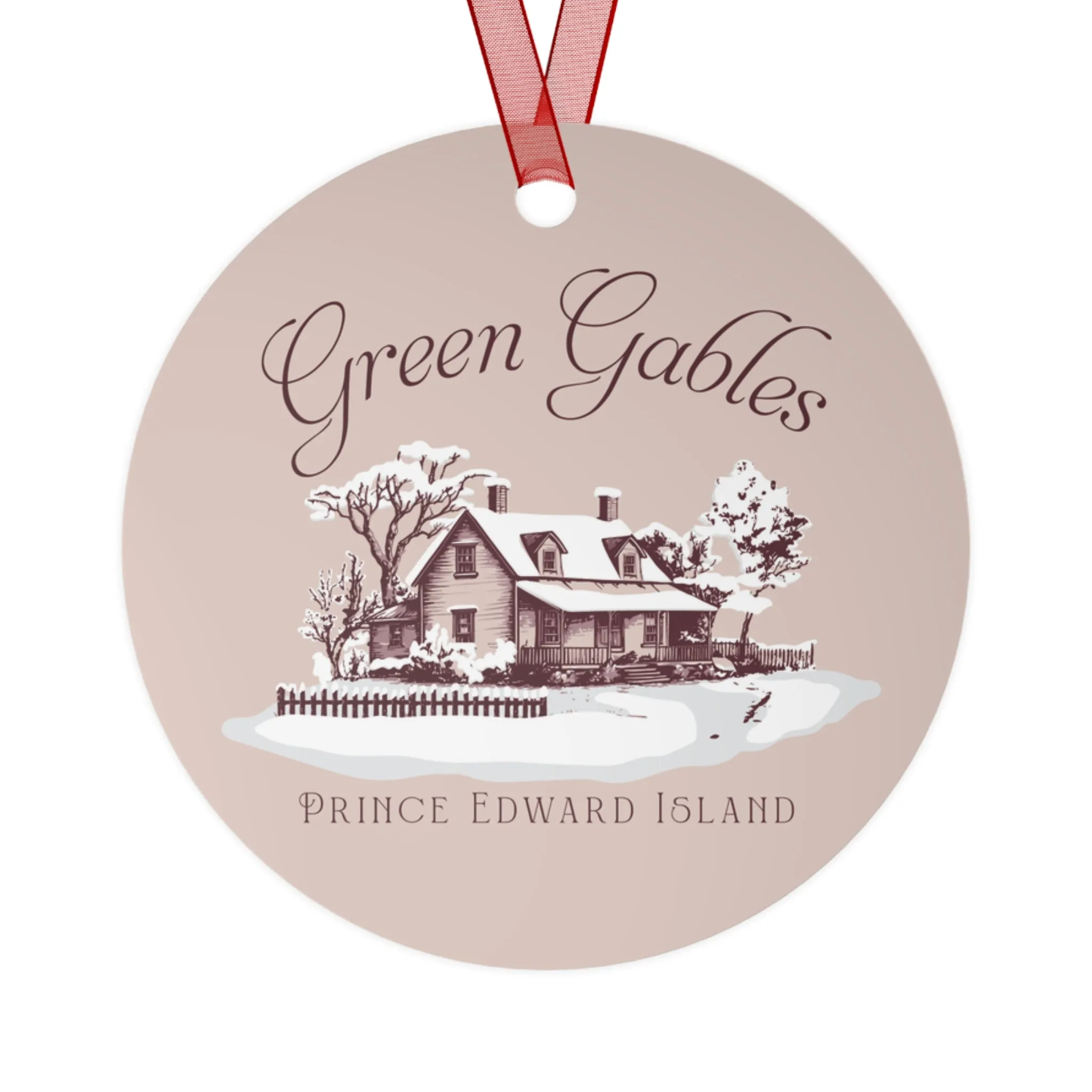 Green Gables Home for the Holidays Metal Ornament