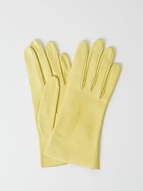 Guanti Gloves Nappa Sfoderato Taglio Vivo in Yellow