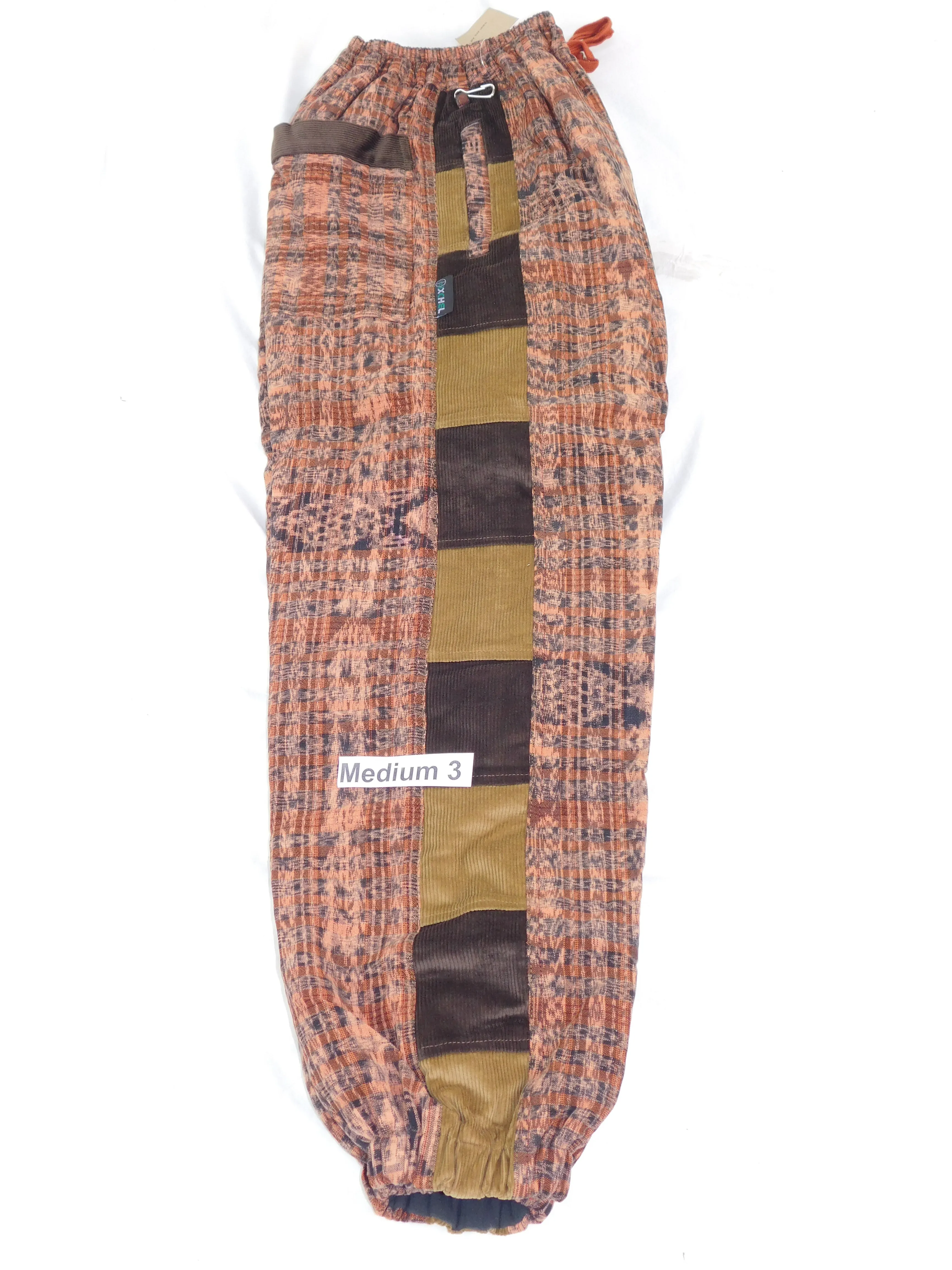 Hand Woven Patchwork Snowboard Pants with Fleece Lining