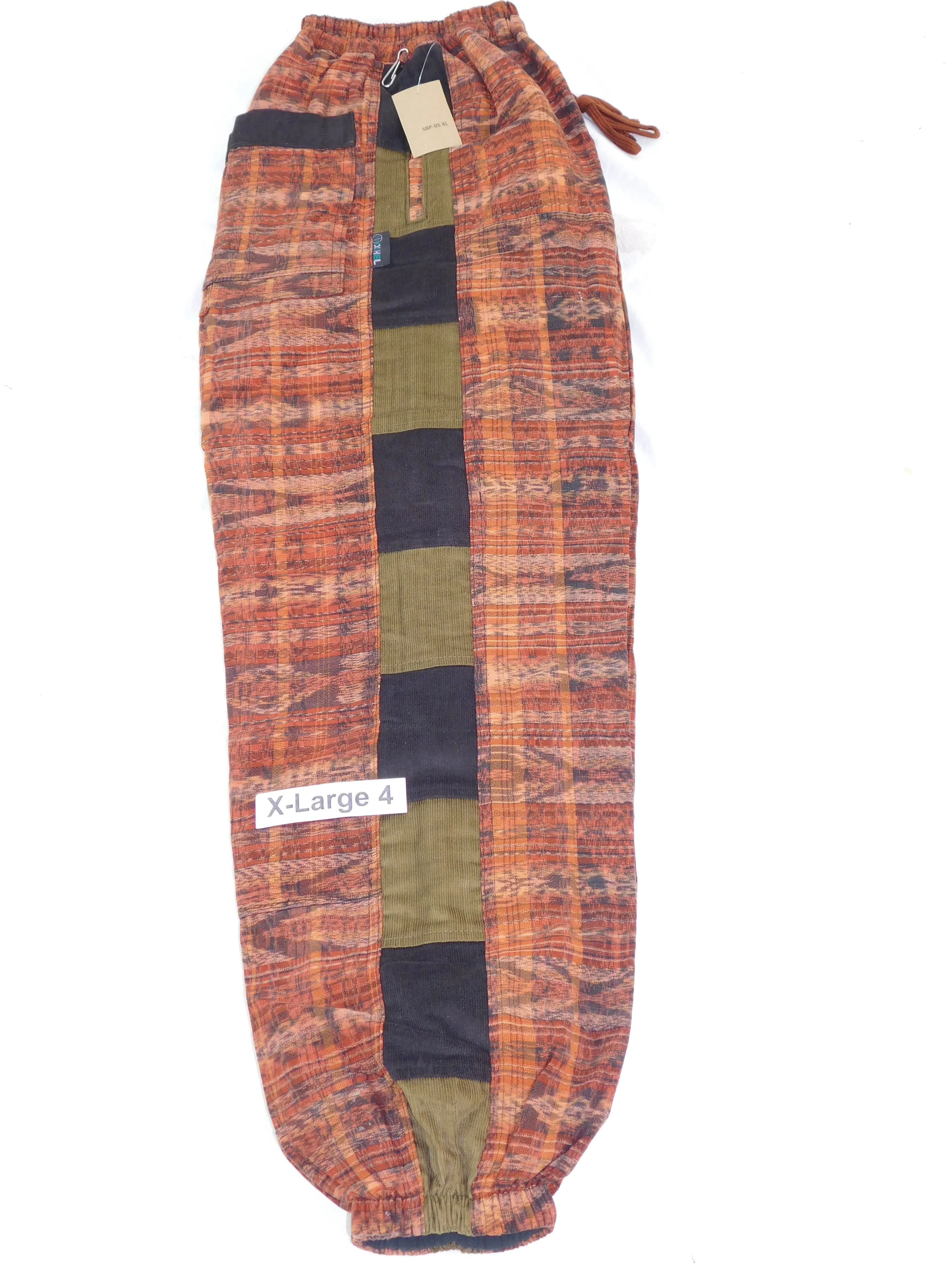 Hand Woven Patchwork Snowboard Pants with Fleece Lining