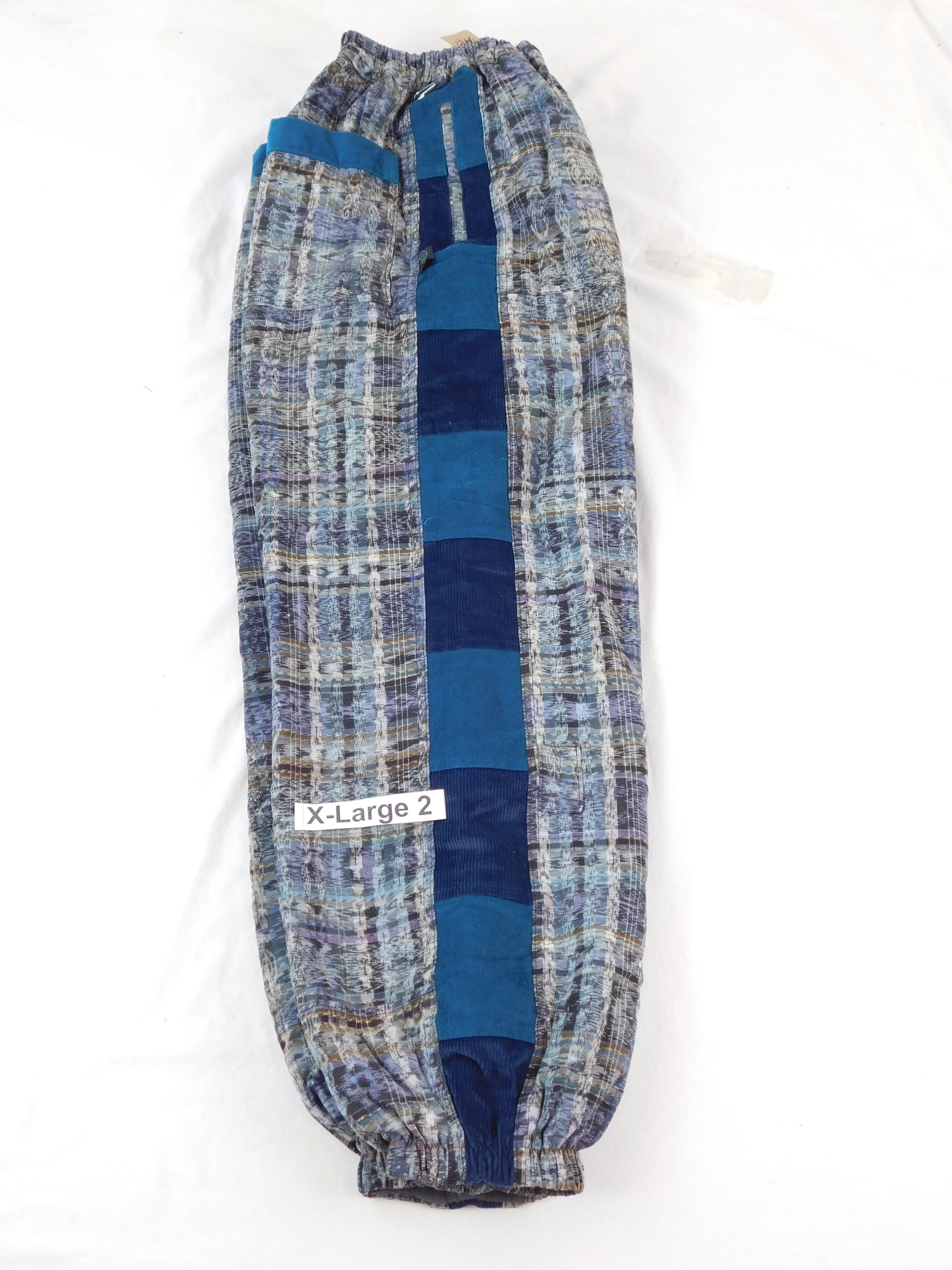 Hand Woven Patchwork Snowboard Pants with Fleece Lining