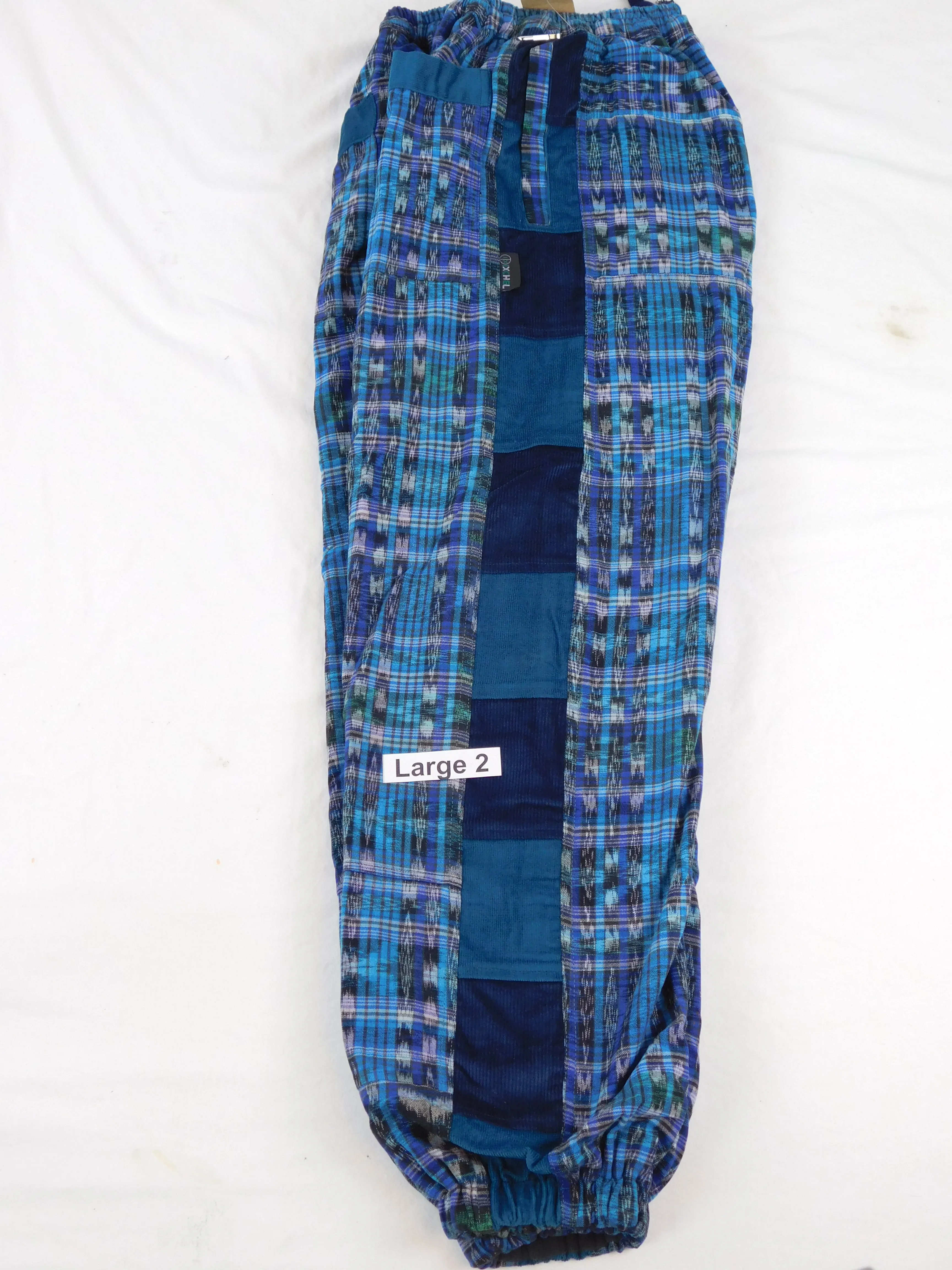 Hand Woven Patchwork Snowboard Pants with Fleece Lining