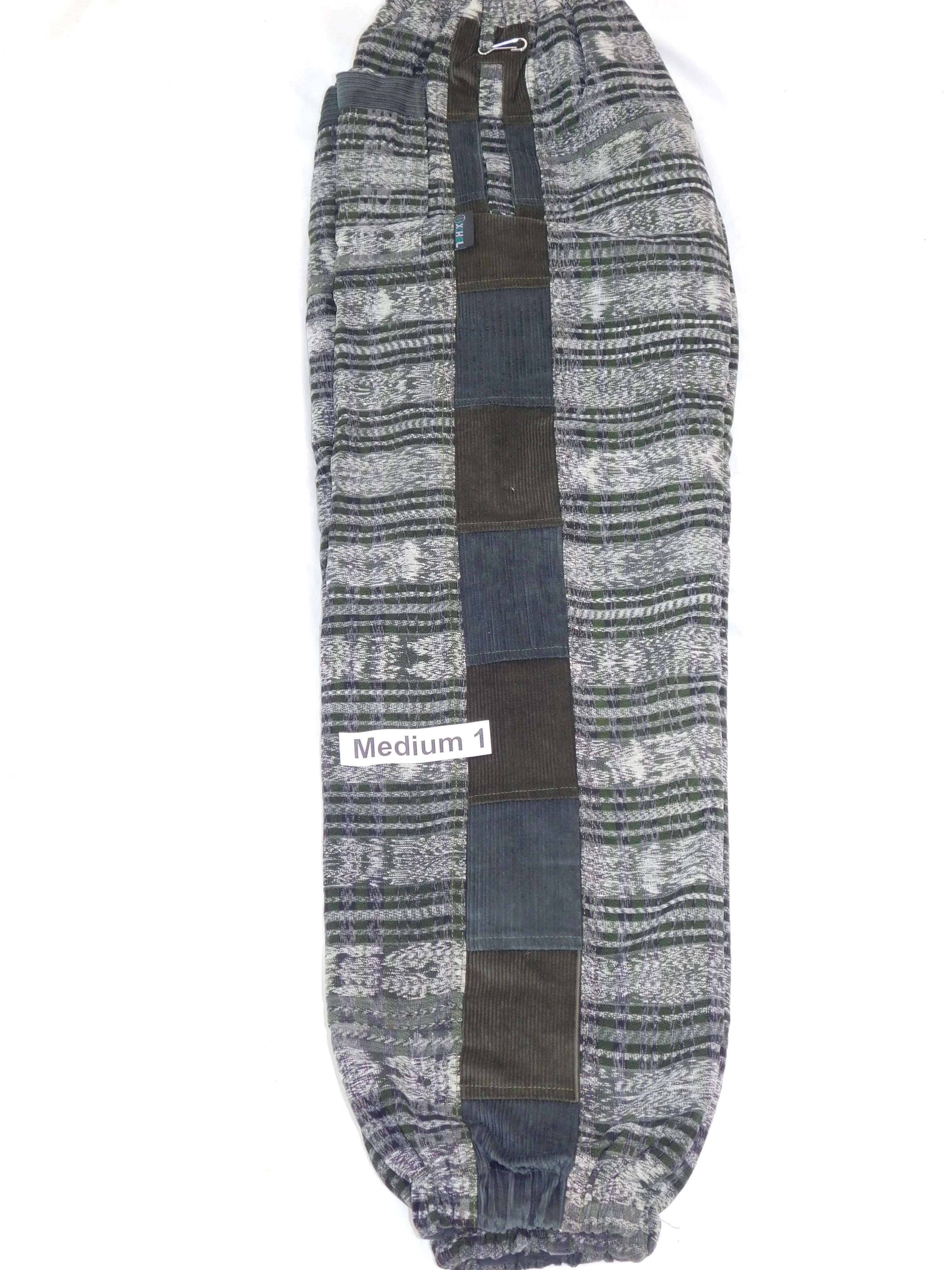 Hand Woven Patchwork Snowboard Pants with Fleece Lining