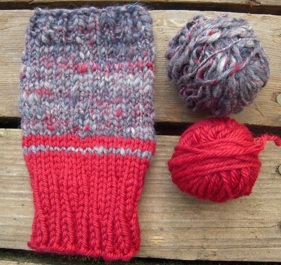 Handspun Wrist Warmers, Knitting Pattern for Handspun Yarn