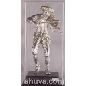 Hasidic Fiddler Silver Figurine