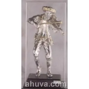 Hasidic Fiddler Silver Figurine