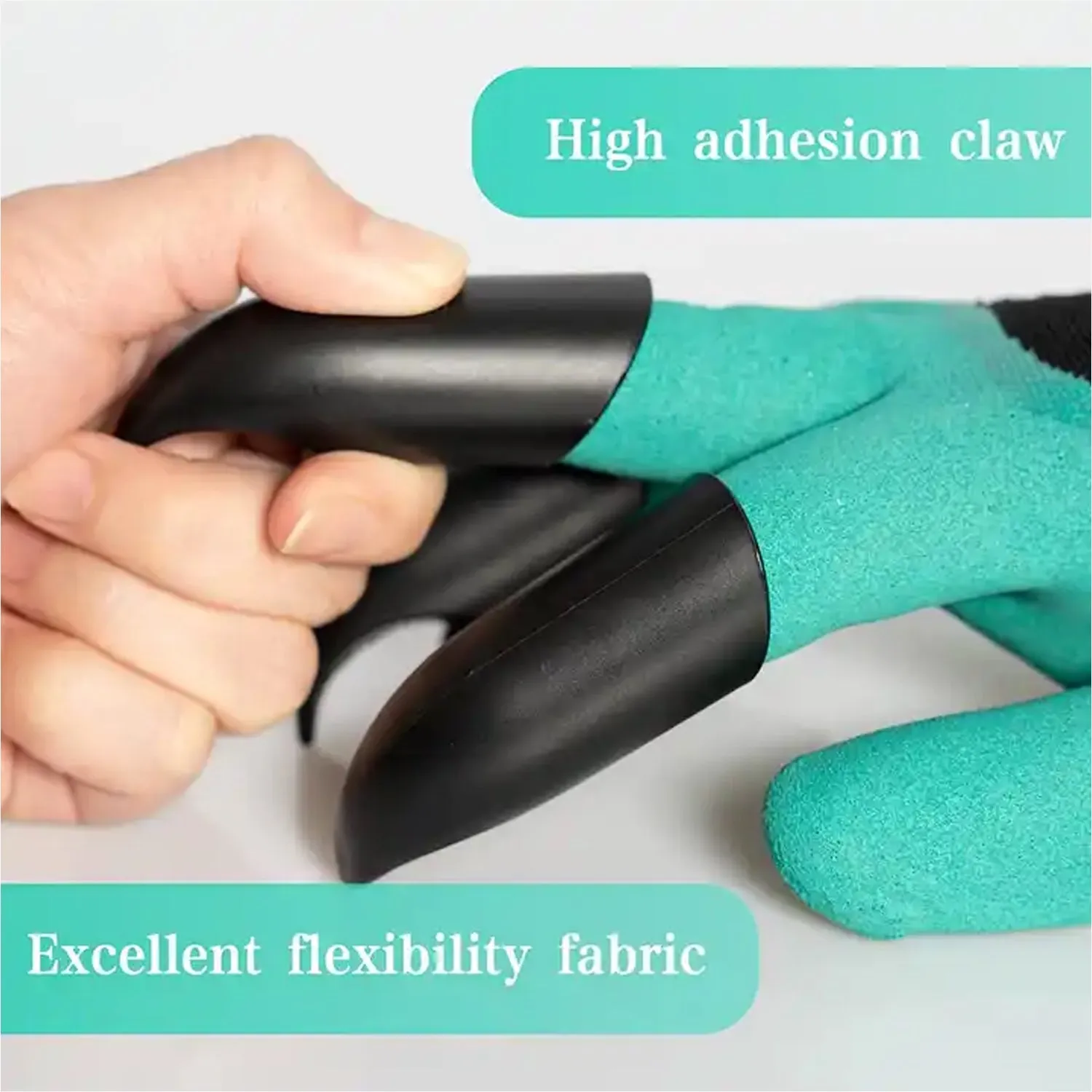 Heavy Duty Garden Gloves with Claws (Washable): 1 Pair (Mix Color)