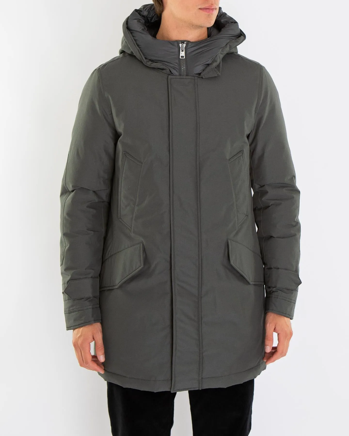 Heren Polar High Collar Parka Grijs