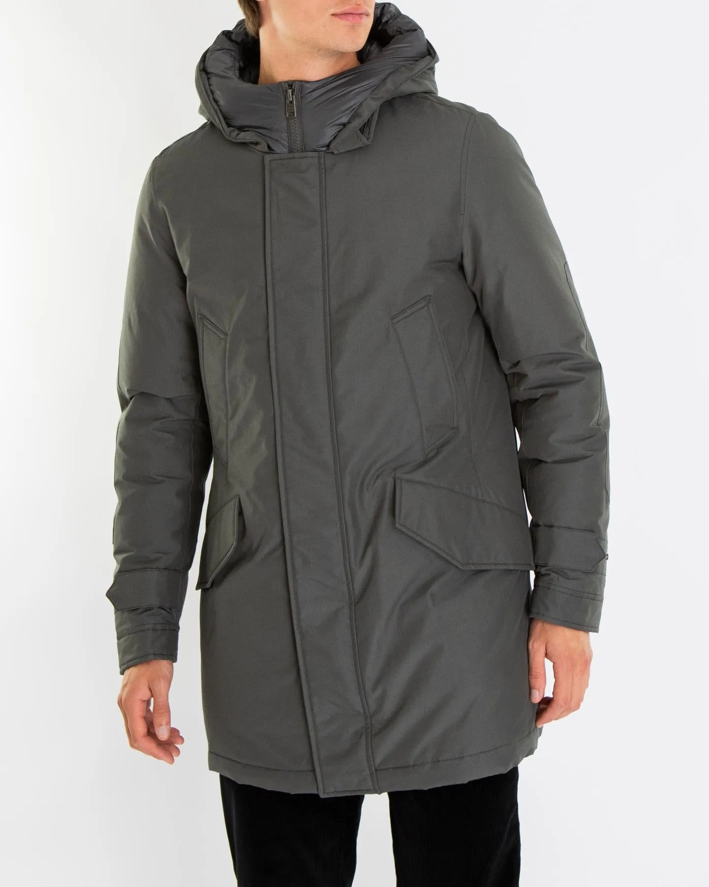 Heren Polar High Collar Parka Grijs