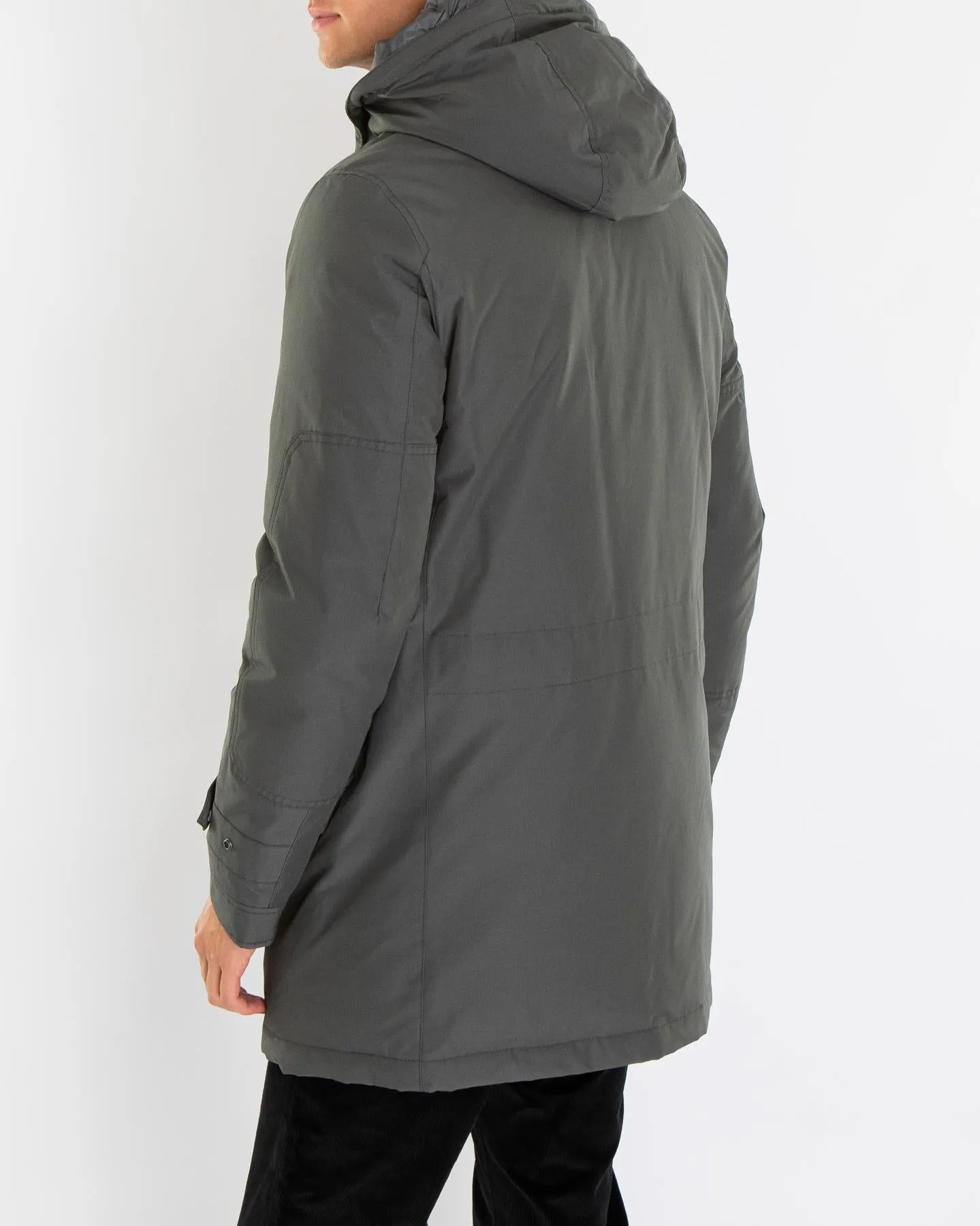 Heren Polar High Collar Parka Grijs