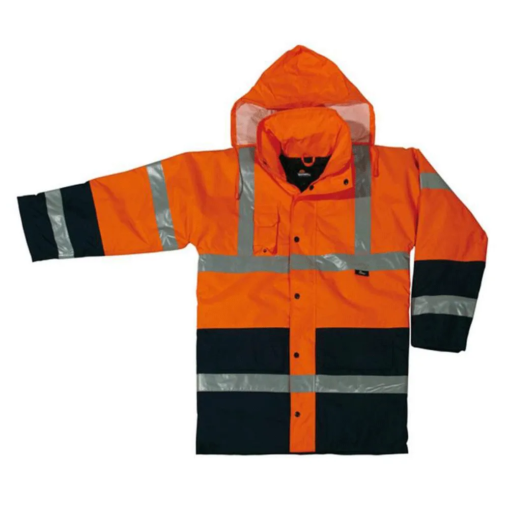 Herock Hi-Vis Contrast Parka Work Coat Jacket Various Colours