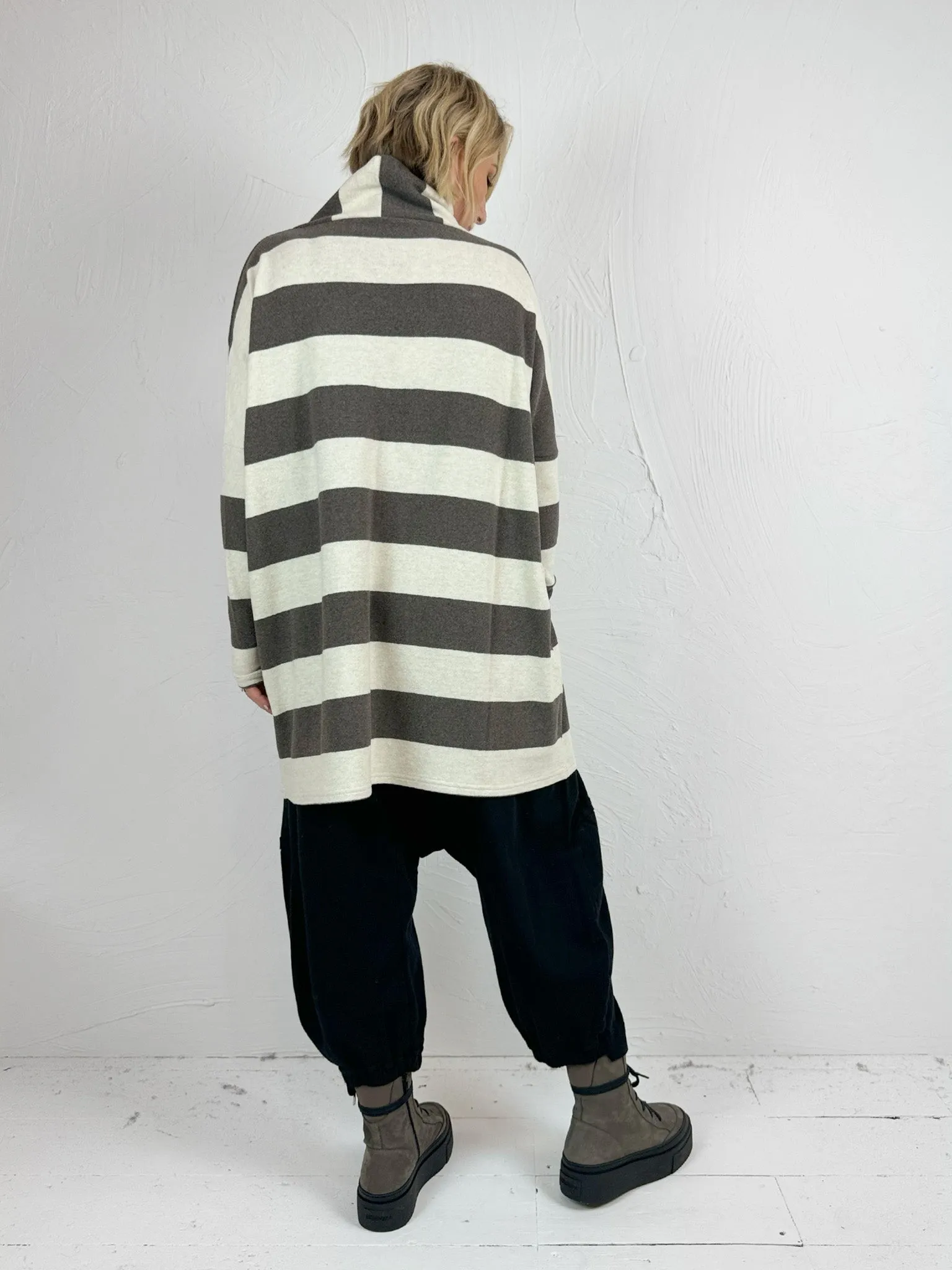 High Neck Striped Tunic - 2 Colours