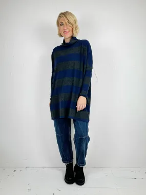 High Neck Striped Tunic - 2 Colours