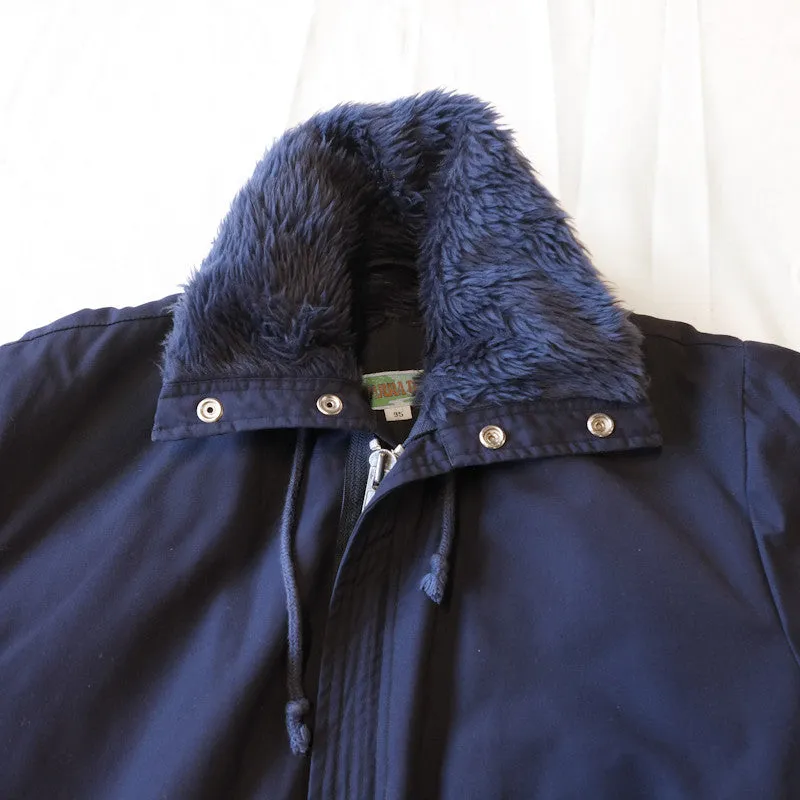 hooded high neck parka