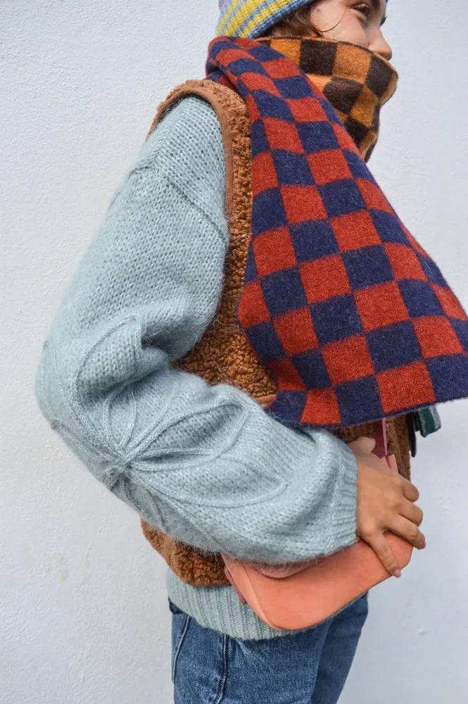 Howlin Cosmic Checkerboard Blue Scarf