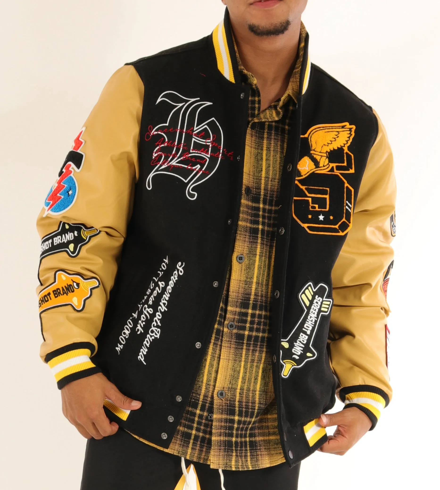 J11350-VARSITY WOOL BOMBER JACKET