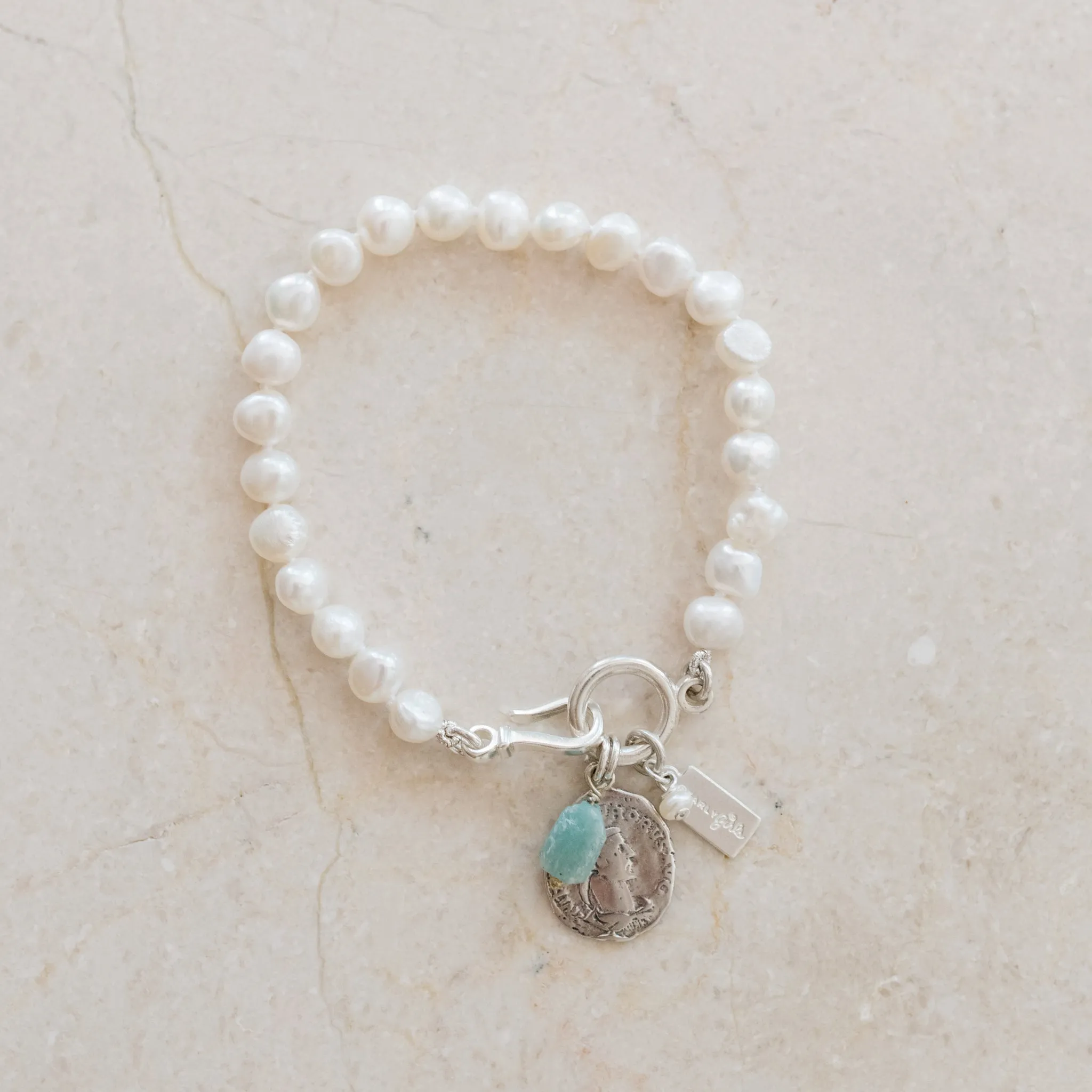 Jemma Pearl Bracelet | Artisan Pearl & Gemstone Design | By Pearly Girls