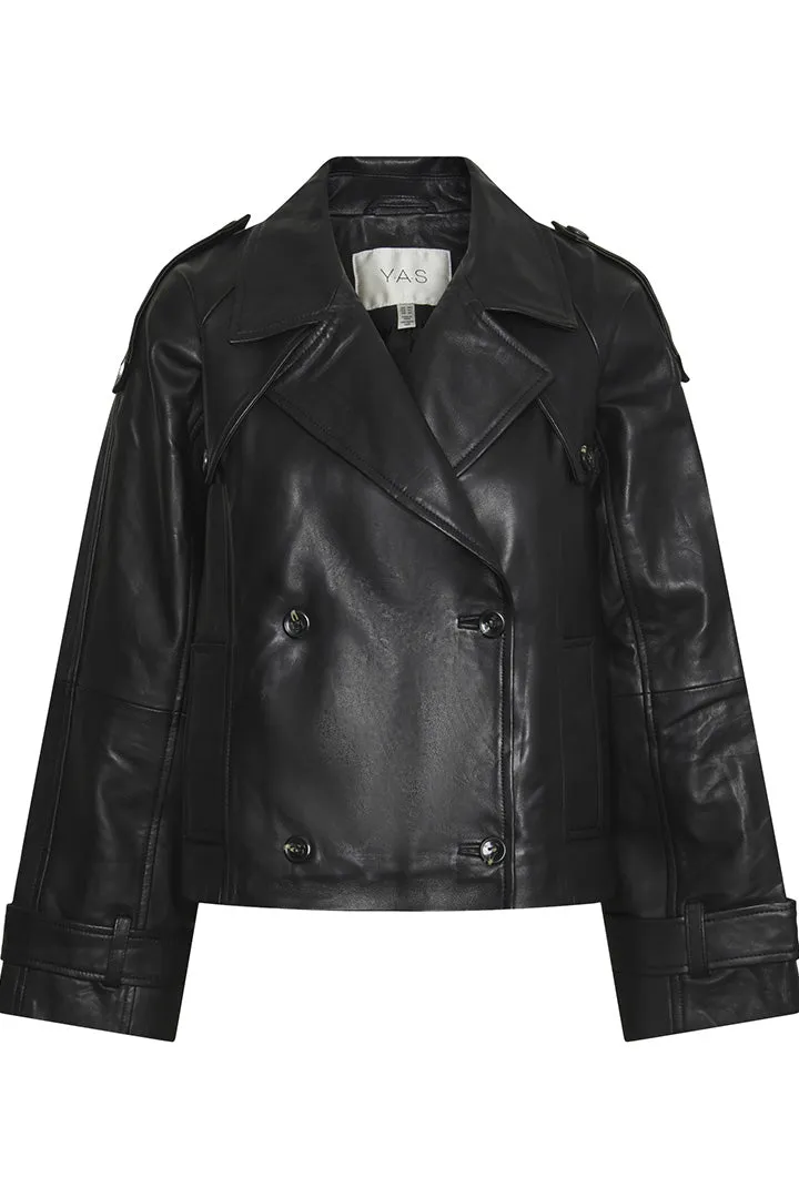 Jules Leather Trench Coat