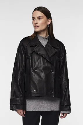 Jules Leather Trench Coat