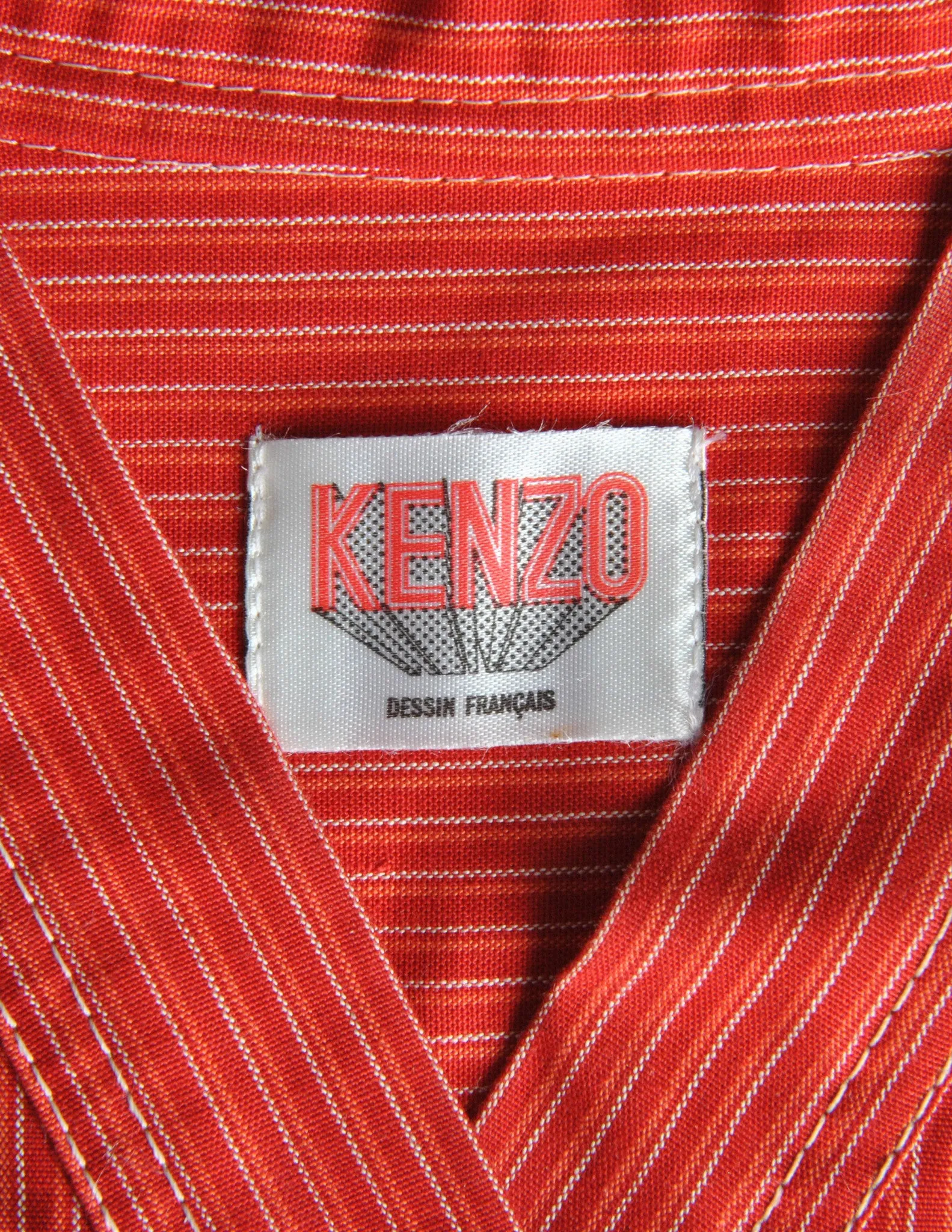 Kenzo Vintage Red Striped Mini Dress