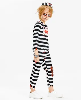 Kids Zombie Prisoner Costume Boys Bloody Outfit