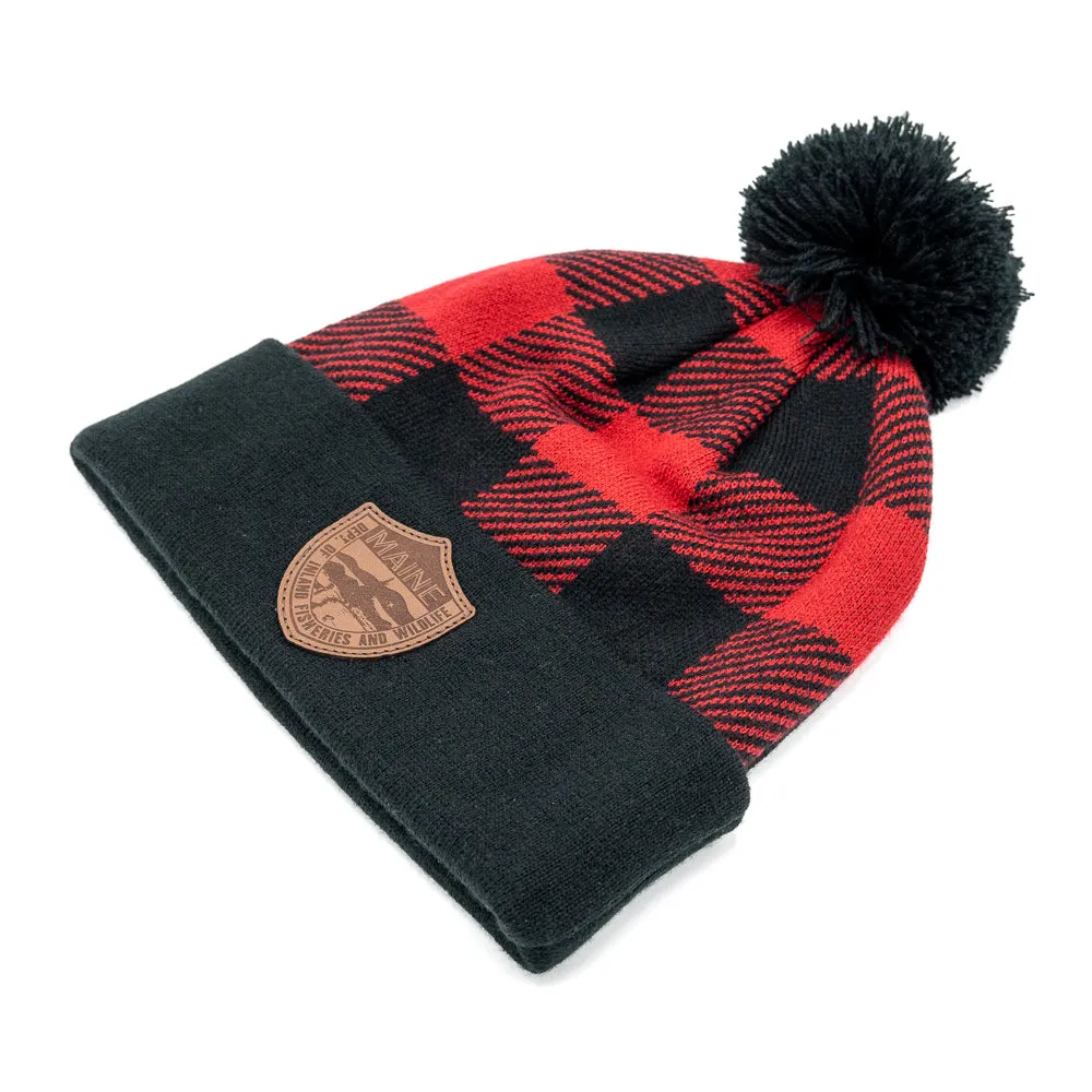 Knit Beanie, Buffalo Plaid