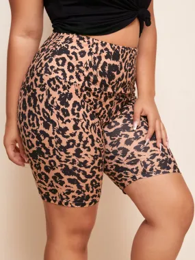 Leopard Short Plus Size Leggings