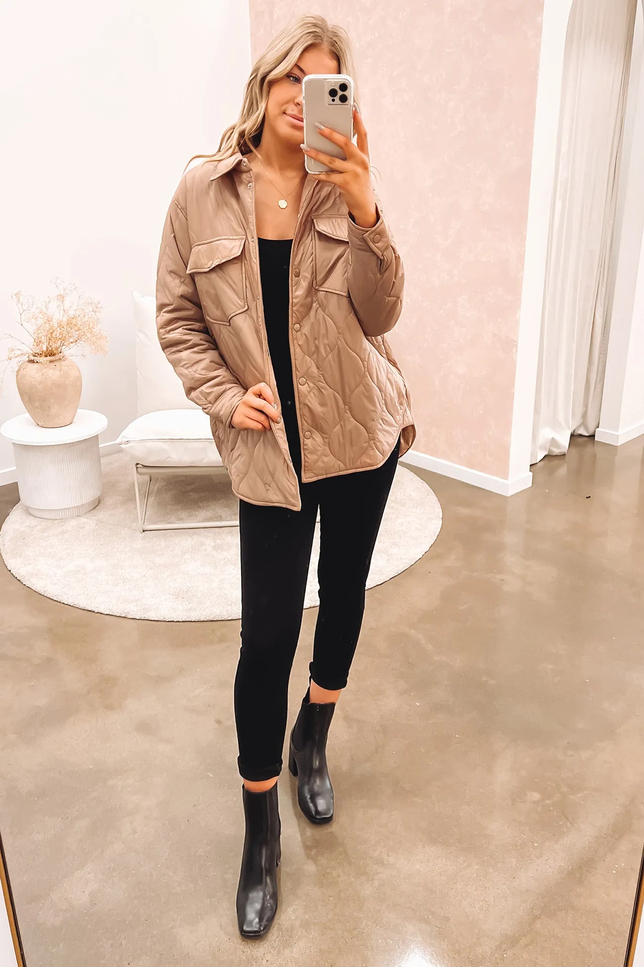 Lori Quilted Jacket Mocha