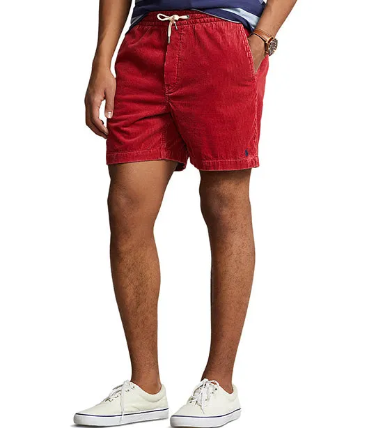 Men's 6in Polo Prepster Corduroy Shorts Chili Pepper