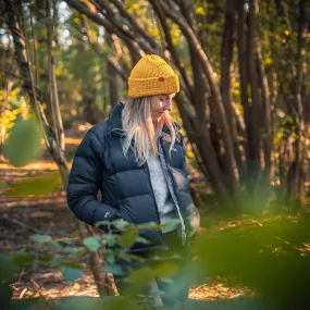 Merino Wool Beanie Hat - School Bus Yellow